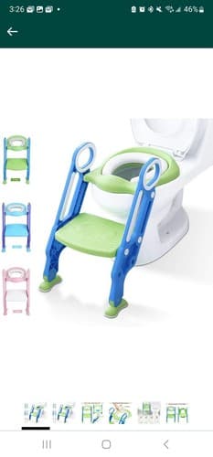 Kids Potty Training Seat with Step Stool Ladder Toilet Chair for Child Toddler - Image 1