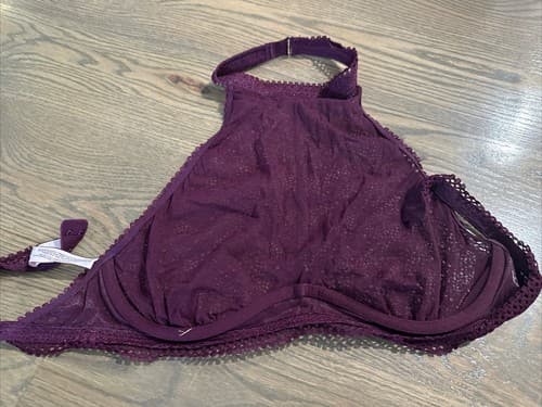 Victoria's Secret Dream Angels Bralette Pink Racerback Lace Unlined Bra Sz. L - Thumbnail 2