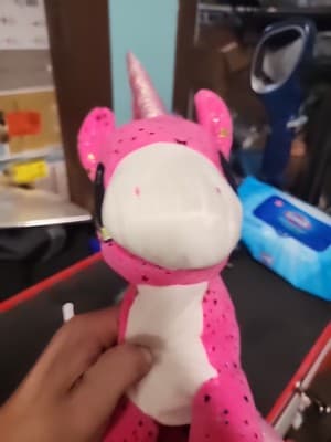 Carries Away Bags Fiesta Twinkle Bright Pink Unicorn Plush Stuffed Shoulder Bag - Thumbnail 2