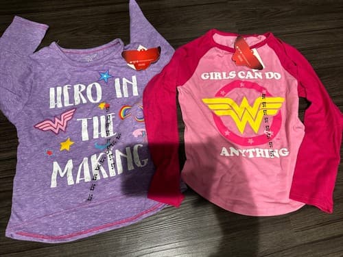 Wonder Woman Logo - Kid's T-Shirt 2 Pack 5T New - Image 1