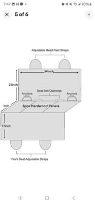 Amochien Back Seat Extender For Pets, Back Seat Pet Bridge - Thumbnail 5