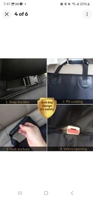 Amochien Back Seat Extender For Pets, Back Seat Pet Bridge - Thumbnail 4