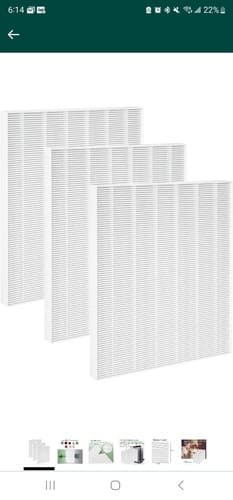 115115 HEPA Replacement Filter A Size 21 For Winix C535 5300 5300-2 3 Pack - Image 1