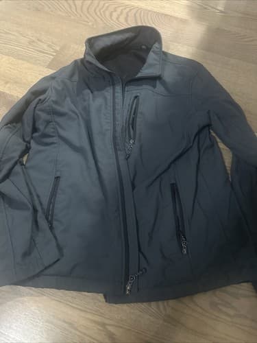 Swiss Tech Black Full Zip Lightweight Fleece Jacket Size Medium Performance - Image 1