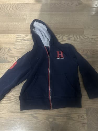 Boys Tommy Hilfiger Full Zip Hoodie Size 6 (Blue) - Image 1