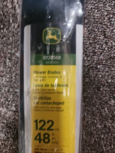 3 Repl John Deere Mower Blades 48" Cut L120 L130 / GY20568 / GX20250 USA - Thumbnail 2