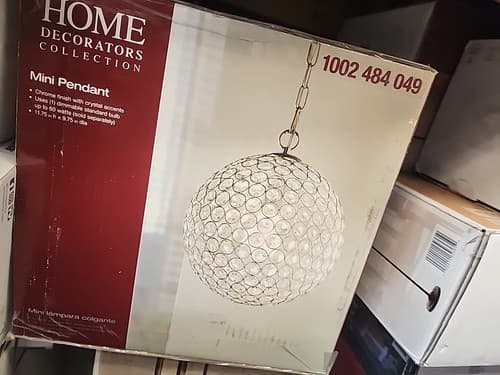 Home Decorators Collection Sofia 1-Light Crystal Chrome Mini-Pendant Clear - Image 1