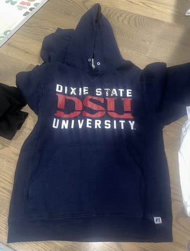 Dixie State University Navy Hoodie Size S Athletic Pullover - Image 1