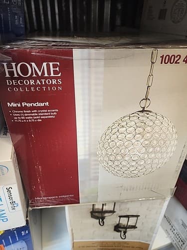 Home Decorators Collection Sofia 1-Light Crystal Chrome Mini-Pendant Clear - Thumbnail 2
