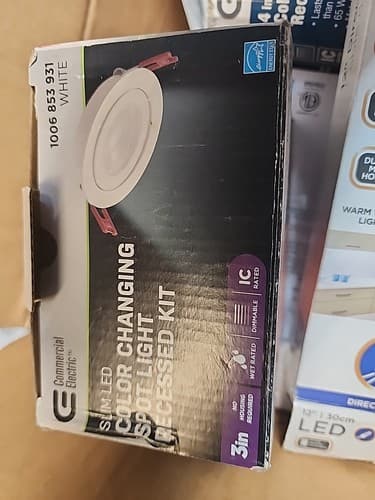 Commercial Electric 3 in. Selectable CCT Ultra-Spot Canless Recessed LED Kit - Image 1