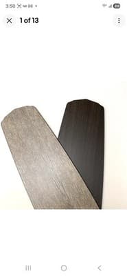 (1) HUNTER Channing Replacement Ceiling Fan Blade 2 Sided Dark Walnut Barnwood - Image 1