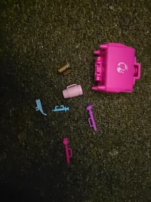 Barbie Doll Medical Vet Bag Pink Color Plus Other Accessories - Image 1