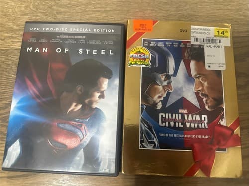 Man Of Steel (DVD Special Edition) And Captain America Civil War Lot Of 2 - Image 1