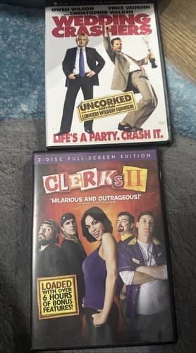 Clerks 2 (DVD, 2006) And Wedding Crashers Lot Of 2 Funny Movies- Comedy - Image 1
