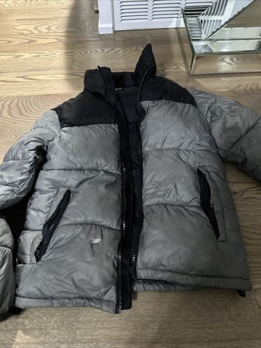 Zara Men's Jacket Coat Black/Gray Pockets Zipper Size Small - Image 1