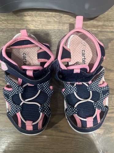 Carter’s Kids Zyntec Sandals Pink/ 10 Athletic Slip On Hook & Loop Beach - Image 1