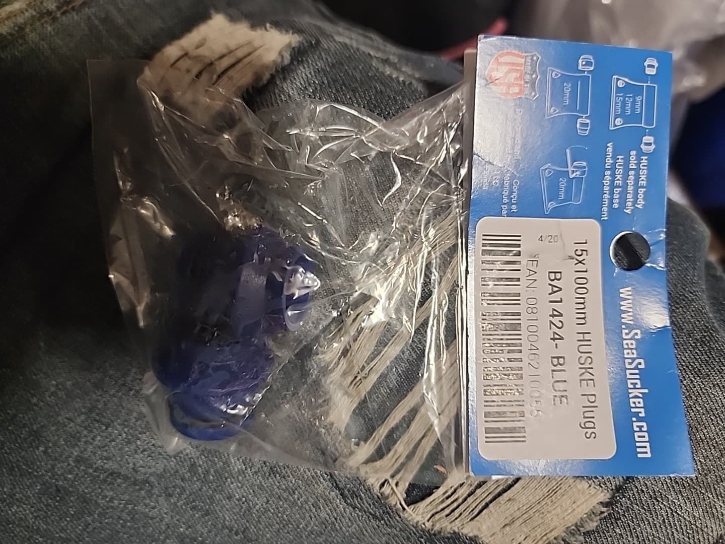 SeaSucker HUSKE 15x100mm Thru-Axle Plugs, Blue - Image 1