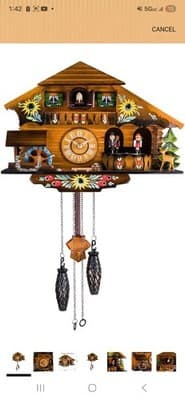 Kintrot Cuckoo Clock Pendulum Quartz Wall Clock Black Forest House Home Decor - Image 1