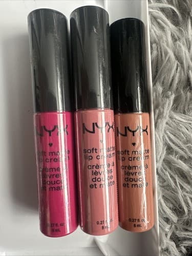 NYX Soft Matte Lip Cream 0.27 fl oz Pink Tones 3 Pack New - Image 1