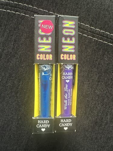2 Hard Candy Walk the Line Neon Blue Liquid Eyeliner And Neon Purple - Image 1