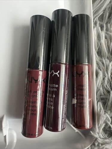 NYX Soft Matte Lip Cream 0.27 fl oz Red/brown Dark Tones 3 Pack New - Image 1