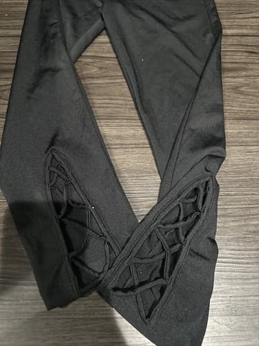 Ambiance Womens Capri Leggings Black Elastic Waist Pull On Small - Thumbnail 2