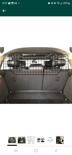 CASIMR Dog Car Barrier for SUVs,Vehicles, Cars, Adjustable Large Pet Gate - Image 1