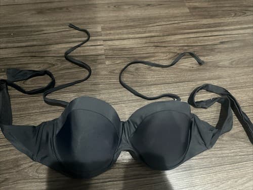Tinibikini Woman’s Juniors Push-up Bikini Swim Top Swimsuit Size XL Black - Image 1