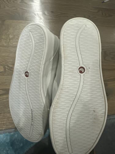 Unstructured Clarks Shoes Mens Size 7M White Low Top Sneakers - Thumbnail 2
