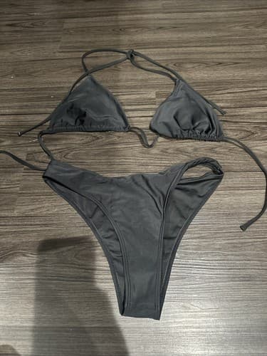 Women’s Black Swimming Costume Size Medium - Image 1
