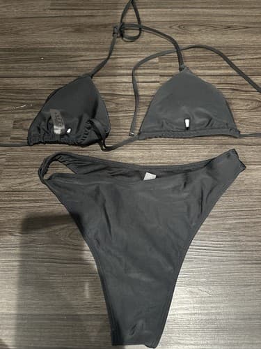 Women’s Black Swimming Costume Size Medium - Thumbnail 2