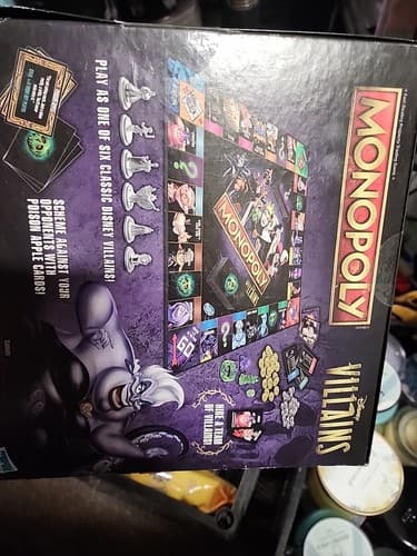 MONOPOLY Disney Villains Edition Board Game by Hasbo Gaming 2020 Family Complete - Thumbnail 4