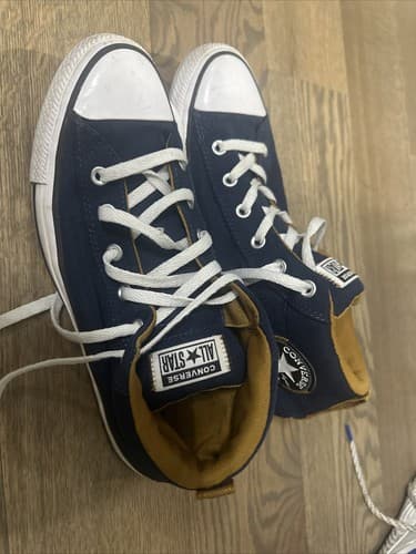 Converse all Star Navy Chuck Taylor Canvas Sneakers Size 9 Men’s And 11 Womens - Thumbnail 2