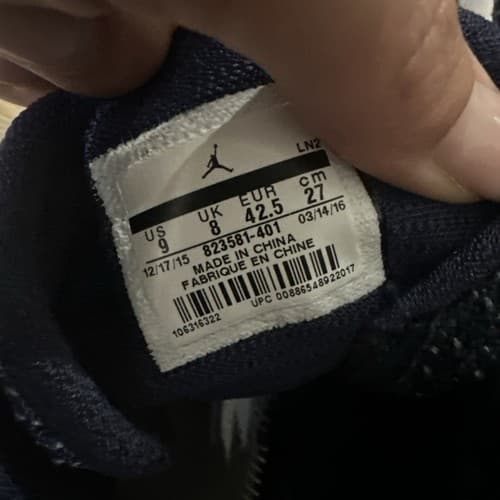 Jordan Men's Horizon Infrared Mid Sneaker Navy Blue White Size 9 - Thumbnail 5