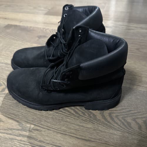 Timberland Premium 6 inch Waterproof Mens boot style#10073 Black Nubuck 8.5M - Thumbnail 3