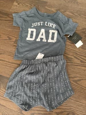 Baby Boy/Girl 12M Shirt and Shorts Set 2pc 12 Months New - Image 1