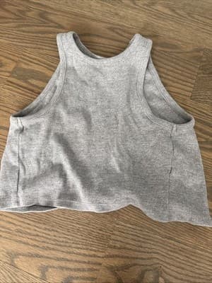 Forever 21 Crop Top Gray Small Open Back - Image 1