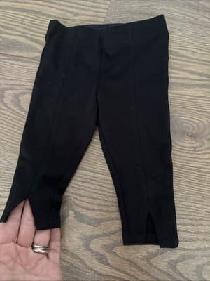 S/N Something Navy Baby Girls 9 Months Black Pants Leggings - Image 1