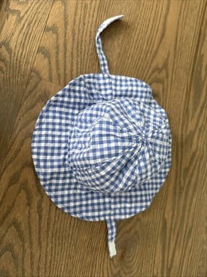 Carter's Just One You® Baby Girls' Sun Hat - Blue And White Size 6 months - Thumbnail 2
