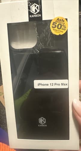 Karbon iPhone 12 Pro Max Fiber Case Slim Black New - Image 1
