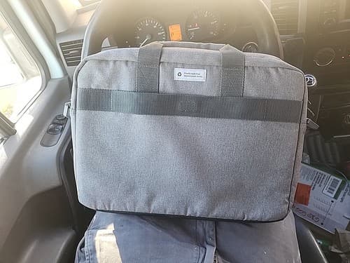 Solo UBN127-10 Re:new Briefcase Made With Heathered Gray - Image 1