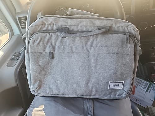 Solo UBN127-10 Re:new Briefcase Made With Heathered Gray - Thumbnail 2