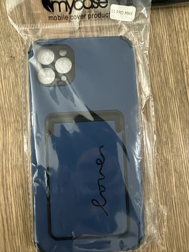 IPHONE 11 PRO MAX DARK BLUE SILICONE PHONE CASE UNBRANDED - Image 1