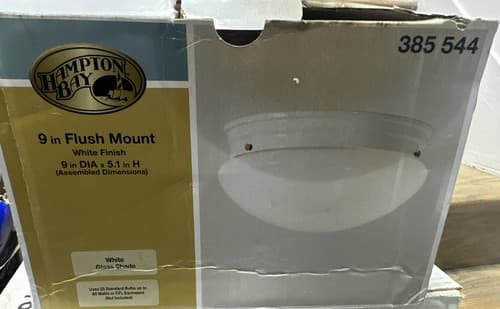9 in. 2-Light White Mushroom Flush Mount - Image 1