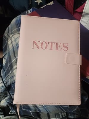 Nanette Lepore Notes Journal With Pink Lather Like Cover - Image 1