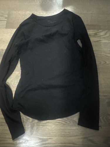 No Boundaries Women's Shirt Large (11/13) Long Sleeve Stretch Top Black - Image 1