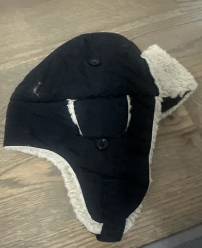 Baby Gap Black Fleece Trapper Hat S/M 52cm - Image 1