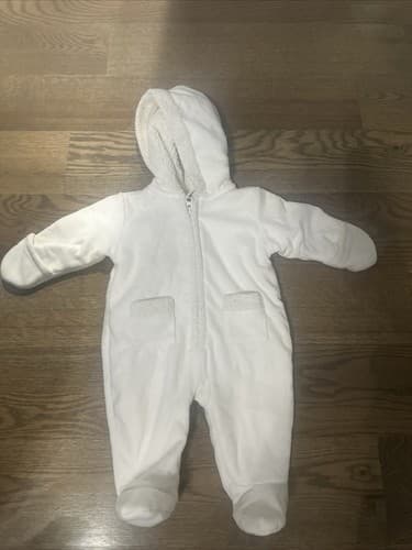 Old Navy Baby Snow Suit One Piece 0-3 Months Ivory Unisex - Image 1