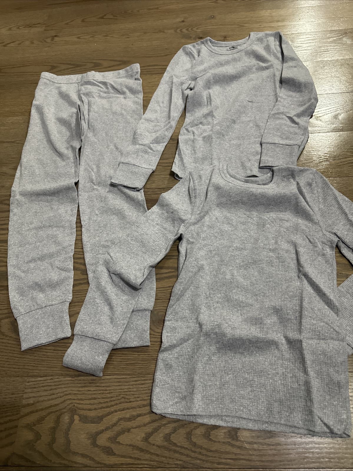 Athletic Works Set Of Pants And Two Long Sleeve Shirts Size M (8) Gray - Image 1