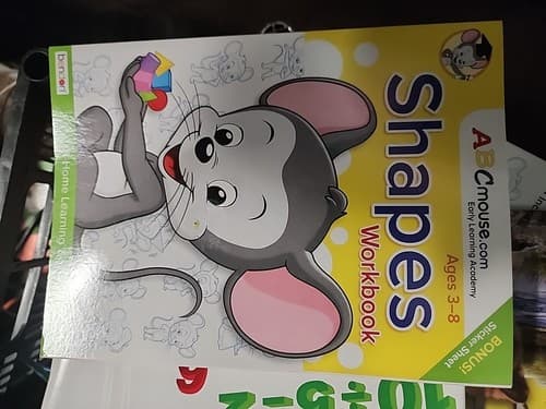 Bendon Publishing ABC Mouse 80 Page Shapes Workbook with Stickers - Image 1